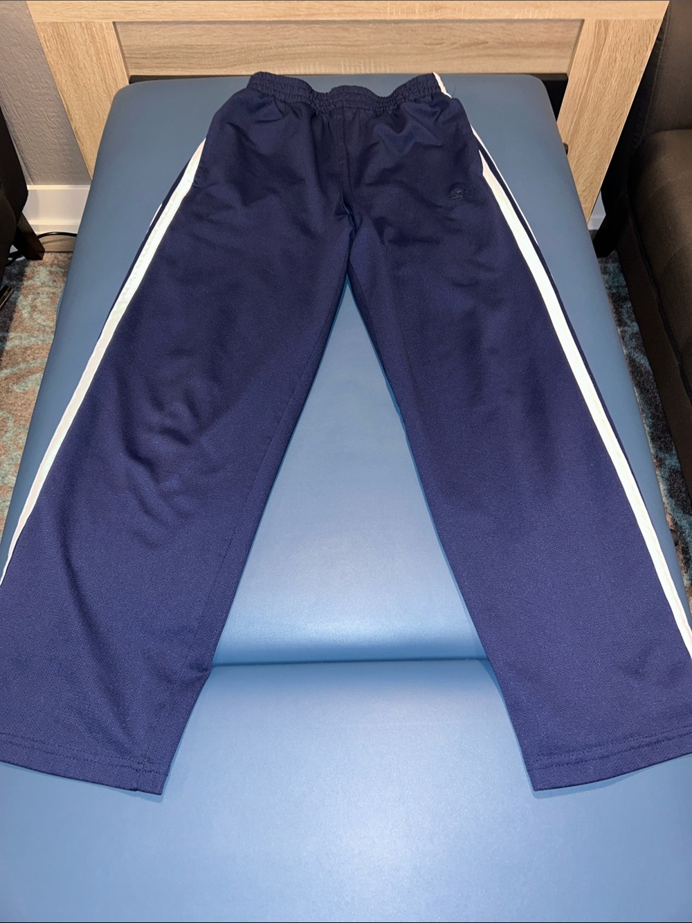 STARTER Navy Blue Kids Athletic Pants with White Side Stripe